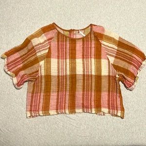 Free People linen crop top